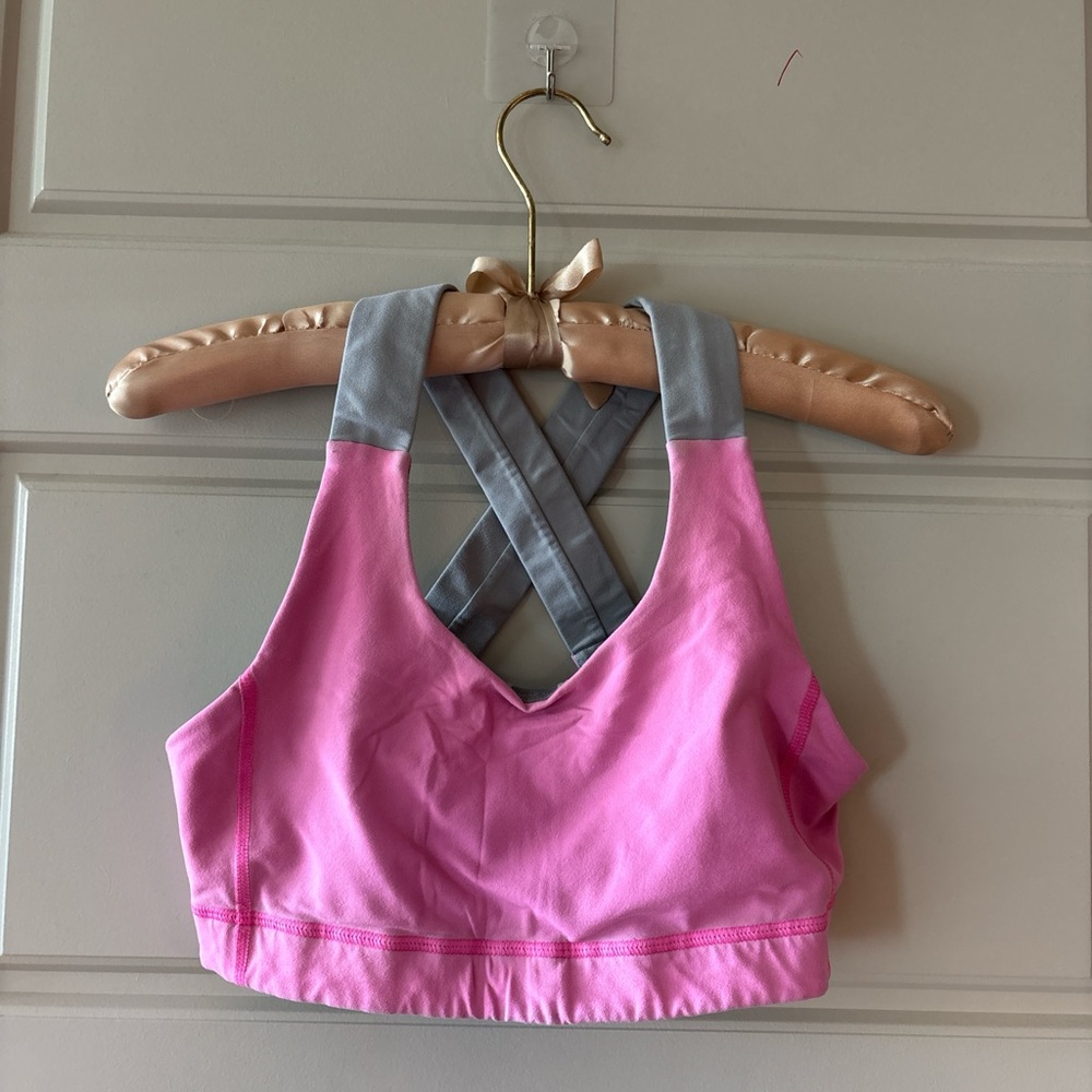 lululemon athletica Pink and Gray Sports Bra